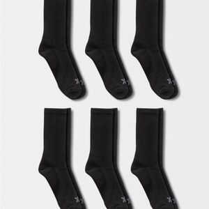all in motion Black Crew Socks - 6 Pack